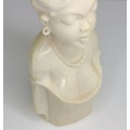 distins bust de dama africana. scuptura in fildes. Nigeria